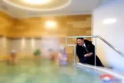 عکس عجیب کیم‌جون‌اون در استخر زنانه!