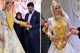 رسوایی برای چهره مشهور |  کمربند طلای عروس بدلی بود!