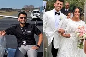خلبانی یک ساعت پس از ازدواج سقوط کرد!