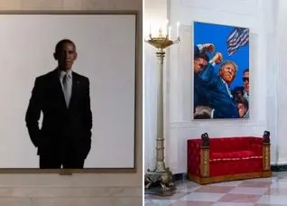 جنجال بر سر جابه‌جایی پرتره اوباما در کاخ سفید | ترامپ عکس اوباما را گم و گور کرد