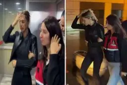 اولین عکس از بازداشت شیما سوباشی در فرودگاه