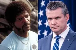 گاف بزرگ پیت هگست | خواندن دیالوگ تارانتینو به جای آیه کتاب مقدس | جنجال آیه جعلی مرد خرفت پنتاگون